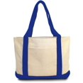 thumbnail image 1 of DDI 1917415 Leeward Cotton Canvas Tote, Natural & Royal - Case of 48, 1 of 1