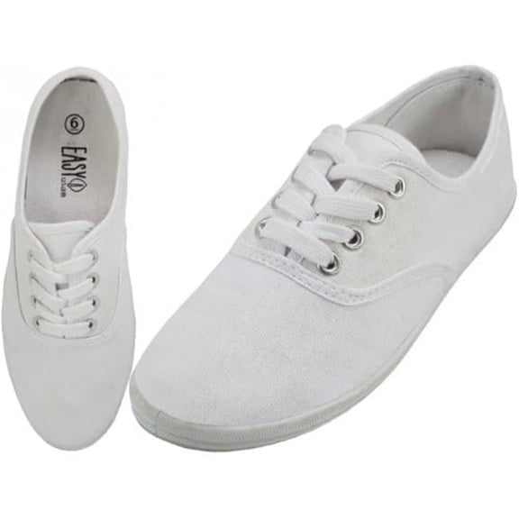 DDI 1934253 Women's White Color Canvas Shoes (Size 6-11) Case of 24