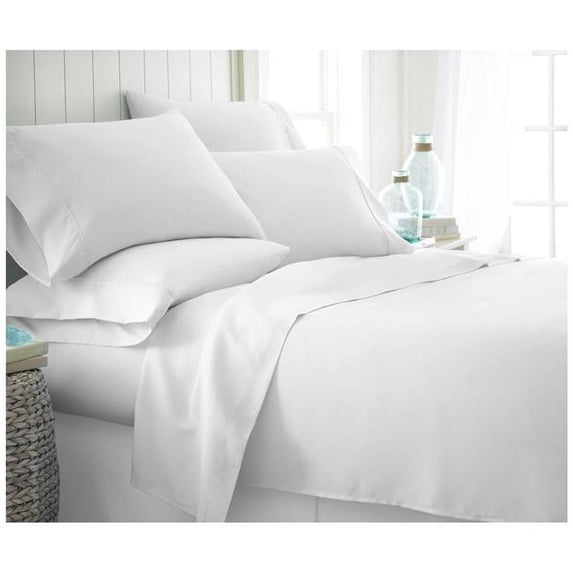 DDI 1941637 Full Premium Double Brushed 6 Piece Sheet Set - White Case of 12