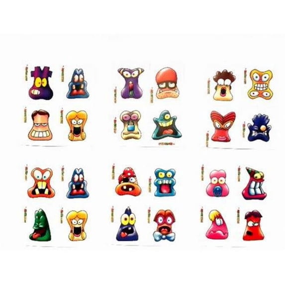 DDI 1981946 Crazy Bones Sticker Sheet (4 Stickers/Sheet) Case of 1000