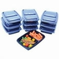 thumbnail image 1 of DDI 2385115 2-Section Meal Prep Containers - 20 Piece, Black - Case of 120, 1 of 1