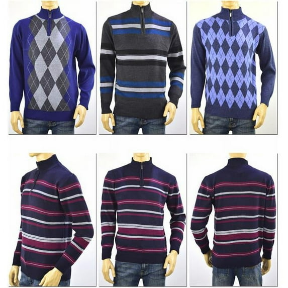 DDI 2129245 Men's Zippered Neck Sweaters Case of 48