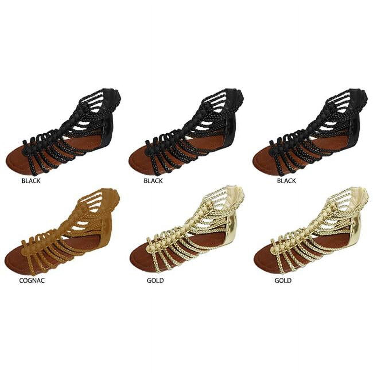 DDI 2131503 Womens Braided Gladiator Sandals with Back Zipper Case of