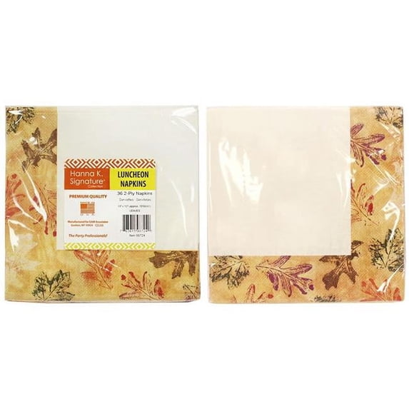 DDI 2185162 Leaves Lunch 2-Ply Napkins 36-Packs Case of 36