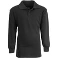 thumbnail image 1 of DDI 2273825 Boy's Black Long Sleeve Pique Polo Shirts - Sizes 4-7 Case of 36, 1 of 1
