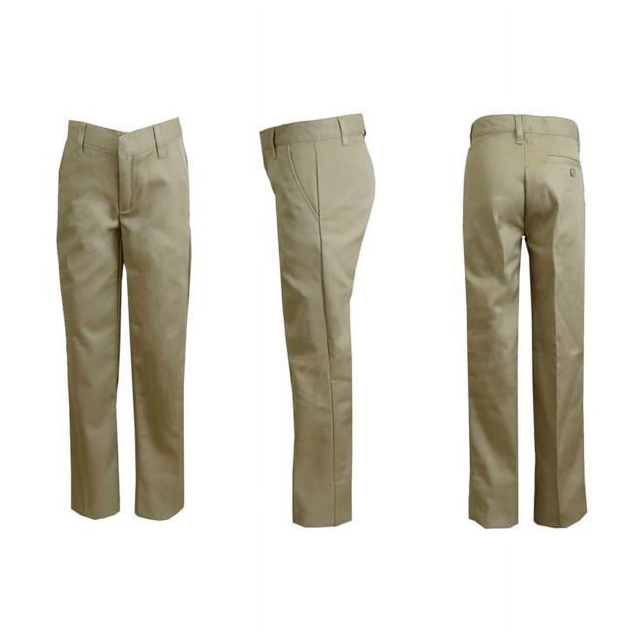 AUTHENTIC UNIFORMS DDI 2290563 Juniors Khaki Basic Flat Front School Pants - Size 3/4-13/14 Case of 24
