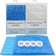 thumbnail image 1 of DDI 2291062 72 in. Eva 3D Shower Curtain with Plastic Hooks, White Blue - 12 Per Pack - Case of 12, 1 of 1