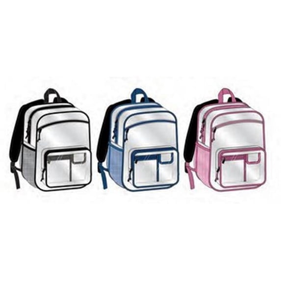 DDI 2303715 Clear Design Multi-Pocket Backpack, Case of 24