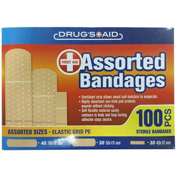DDI 2316255 Assorted Bandages 100 Count Case of 48