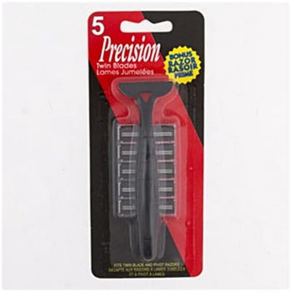 DDI 2321571 5 Count Twin Blade Cartridges with Razor Handle - Case of 72