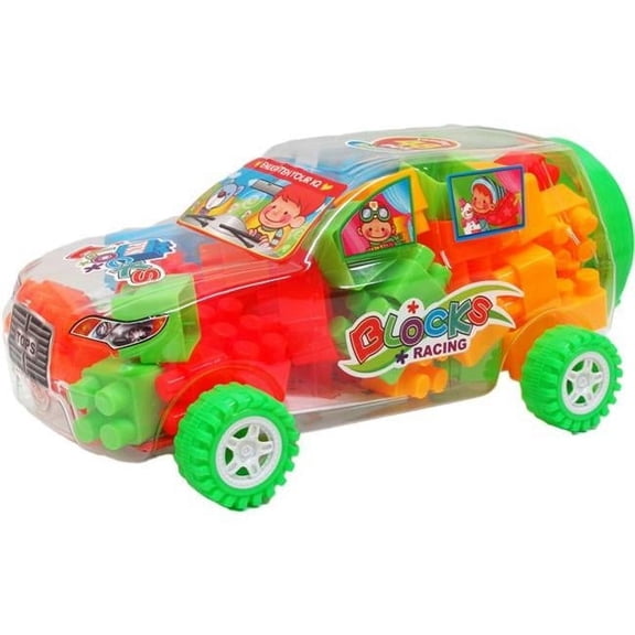 DDI 2322344 11.5 in. Assorted Color Blocks Car, 48 Piece - Case of 12