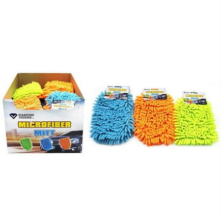 DDI 2325052 Microfiber Mitt Scrubbers, Assorted Color - Case of 36