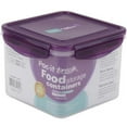 thumbnail image 1 of DDI 2327999 57 oz Pac-It Fresh Square Food Container with Purple Lid - Case of 48, 1 of 1