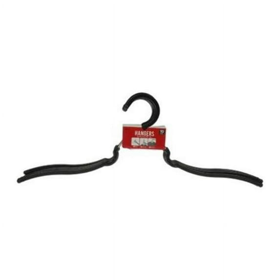 DDI 2328319 Easy Life Black Plastic Flex Hangers - 10 Piece - Case of 26