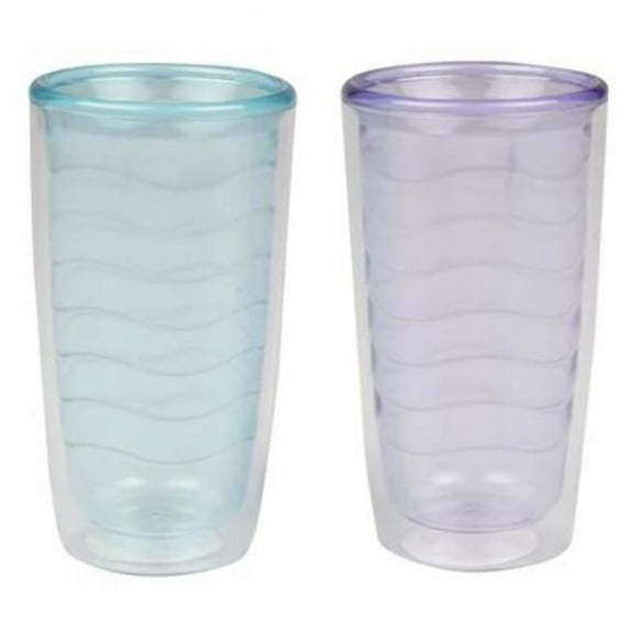 DDI 2328468 16 oz Plastic Double Wall Bottle, Assorted Color - Case of 48
