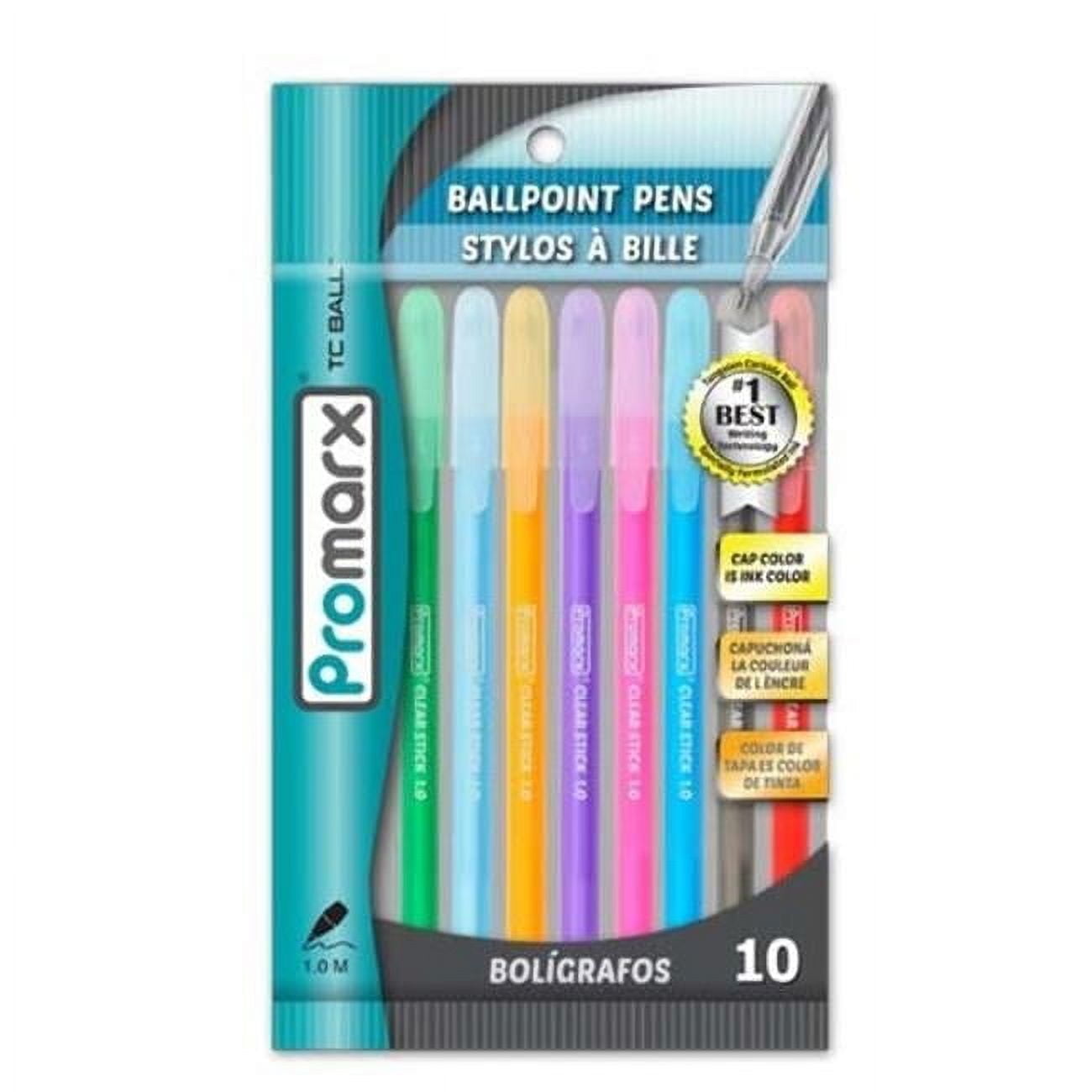 DDI 2329587 Promarx TC Ball Stick Pens - 10 Count Fashion Colors Case of 48