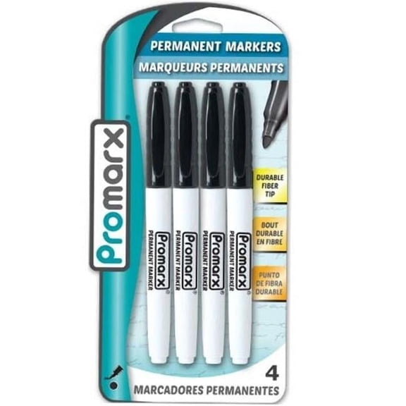 DDI 2329906 Promarx Markers - 4 Count Permanent Black Case of 48
