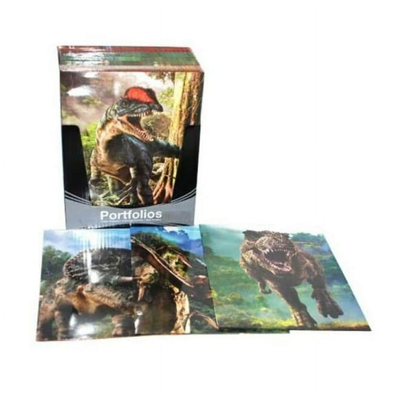 DDI 2329922 Promarx Glossy 2 Pocket Folder - Dinosaurs Case of 48