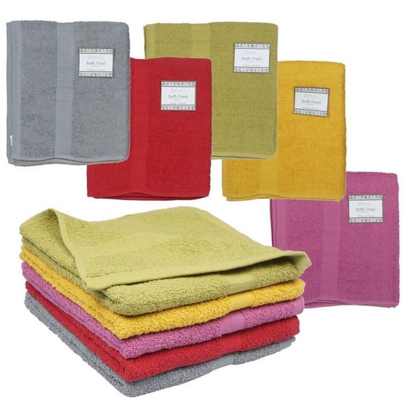 DDI 2332476 24 x 42 in. Solid Bath Towel - Assorted Colors, Case of 72
