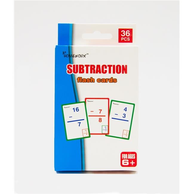 DDI 2334639 A+ Homework Subtraction Flashcards Case of 48 - Walmart.com