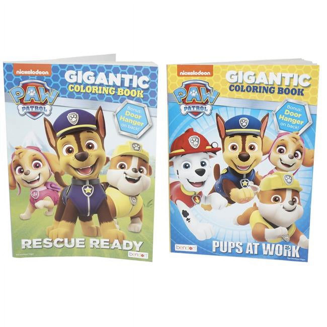 Paw Patrol - Gigantic Coloring & Activity Book Bundle - 192 Page Coloring Book & All About Me Poster (Paw Patrol Blue, A4 Size)