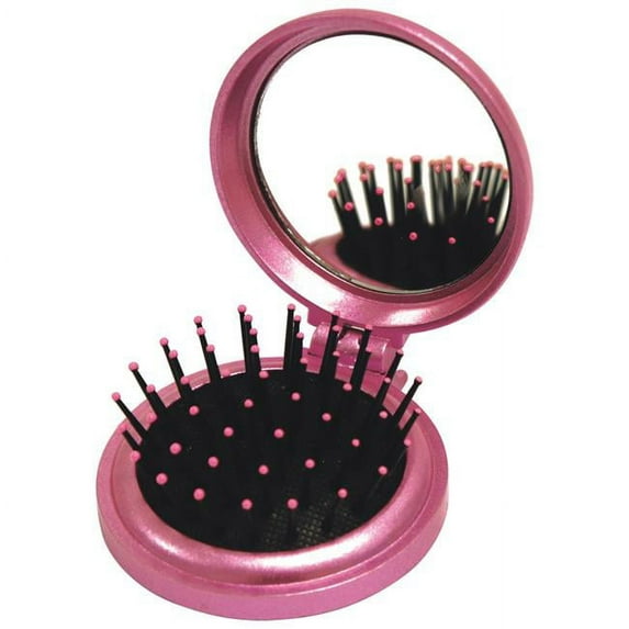 DDI 2339454 Just For Mom Compact Hair Brush & Mirror Case of 48