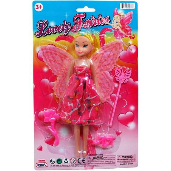 DDI 2339759 9 in. Assorted Color Fairy Doll with Accessories - Case of 48