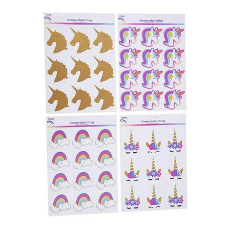 DDI 2340327 Removable Unicorn Party Clings - Assorted Styles Case of 36