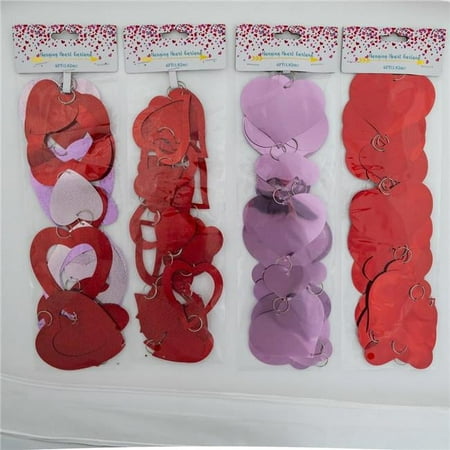 DDI 2343310 5 ft. Hanging Heart Garland, Assorted Color - Case of 72