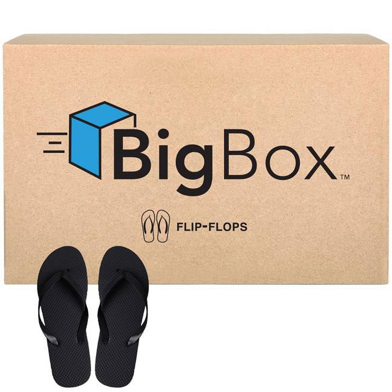 DDI 2345029 Big Box of Men s Basic Flip Flops Black Case
