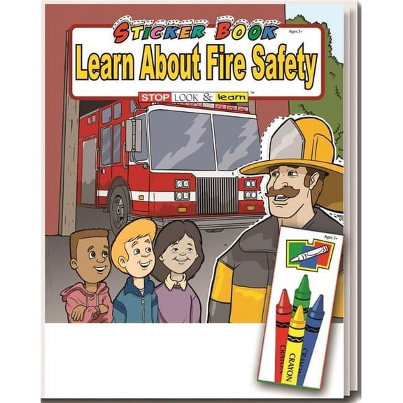 DDI 2345924 Sticker Book Fun Pack - Learn About Fire Safety Case of 72