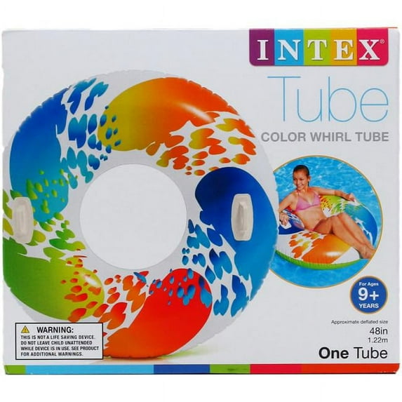 DDI 2349053 48 in. Inflatable Pool Tubes, Color Whirl - Case of 6