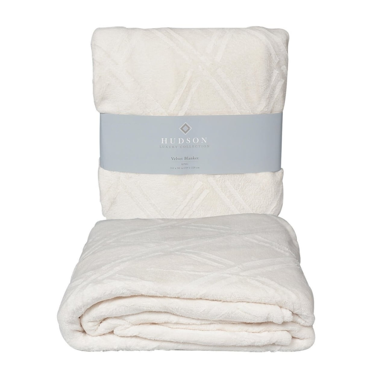 DDI 2349551 Hudson Velvet Blanket King Ivory Case of 12