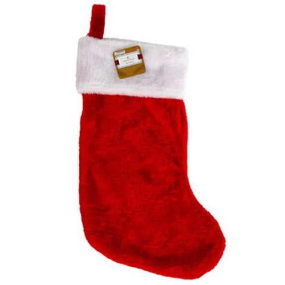 DDI 2352010 18'' Deluxe Plush Red Stocking with White Cuff Case of 18