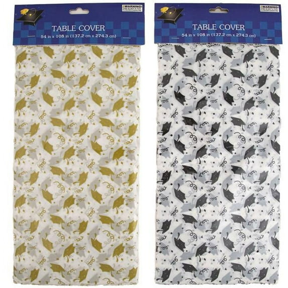 DDI 2355939 54 x 108 in. Graduation Tablecover, Assorted Color - Case of 36