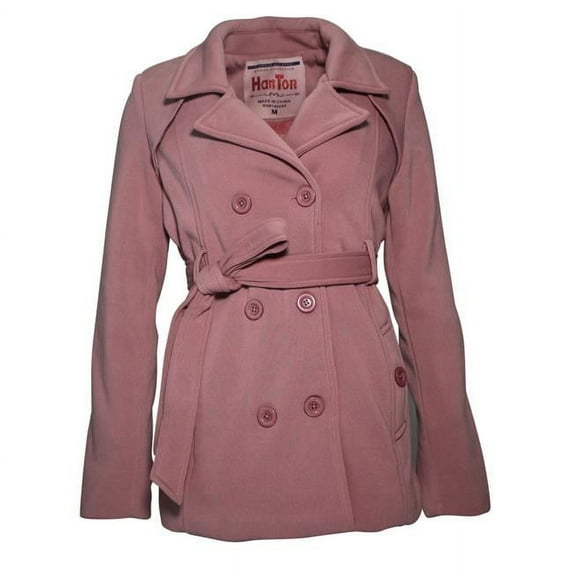 DDI 2362183 Womens Double Breasted Peacoats, Pink - Small & Extra Large - Case of 12