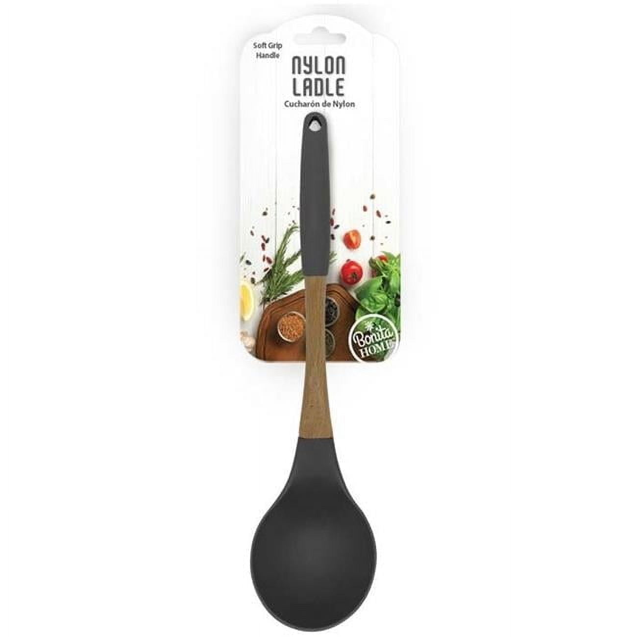 Fox Run Nylon Ladle - 12 Inch Black Kitchen Ladle For Soup, Sauce, Gravy (Heat Resistant To 400??F)