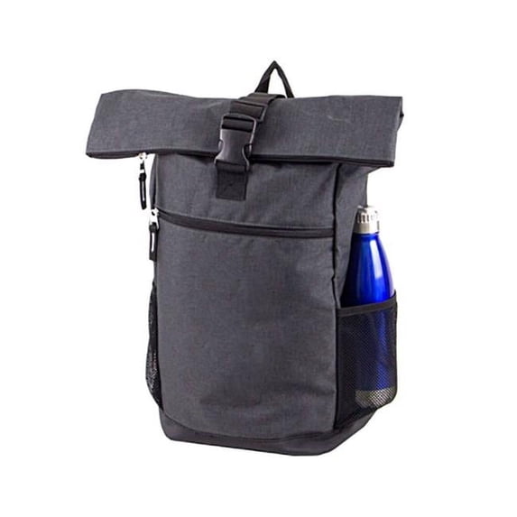 DDI 2363195 Zippered High Performance Laptop Backpacks, Heathered Charcoal - Case of 24