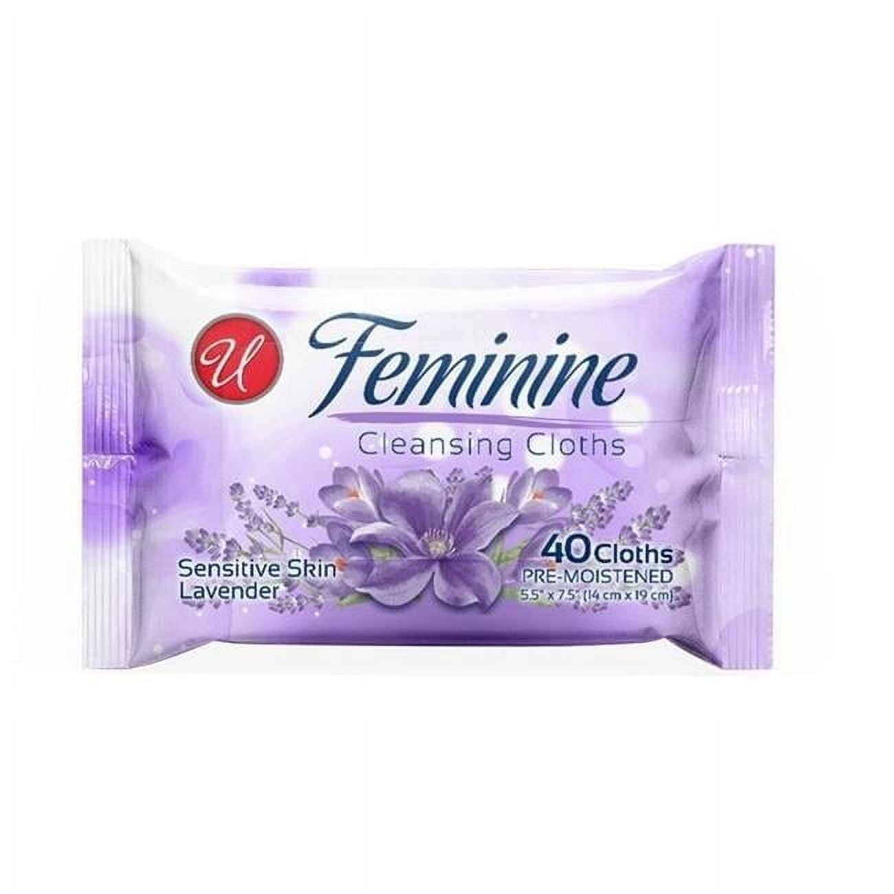 DDI 2364165 Feminine Cleansing Cloths, Lavender - 40 Count - Case of 30