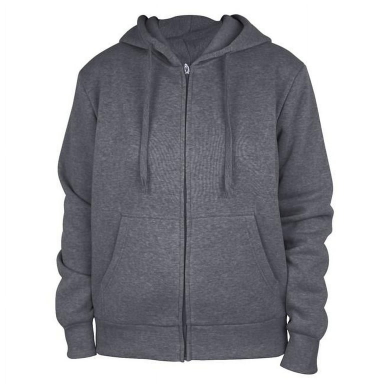 DDI 2366158 Women Full Zip Fleece Hoodie Sweatshirts, Stone Grey