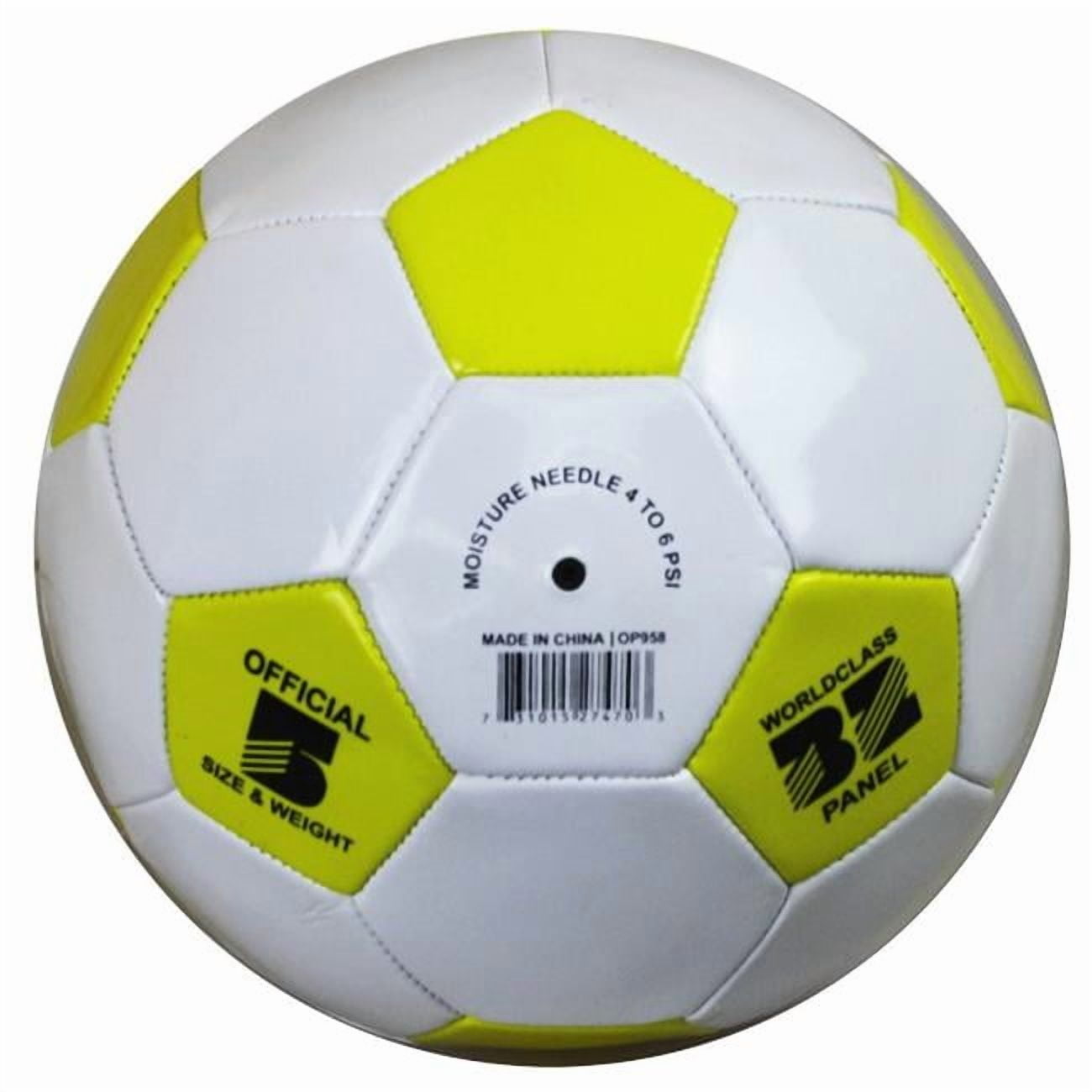 DDI 2366334 Soccer Balls for Sports, Yellow & White - Size 5 - Case of 50