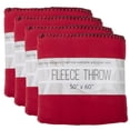 thumbnail image 1 of DDI 2366854 50 x 60 in. Fleece Throw Blankets, Red - Case of 24, 1 of 1