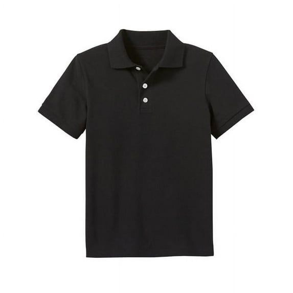 DDI 2369023 Boys Uniform Short Sleeve Polo Shirt, Black - Small - Pack of 24