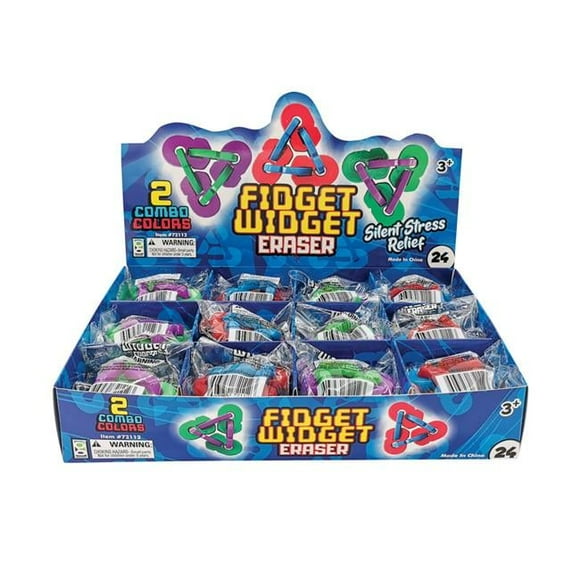 DDI 2372845 Stress Relievers Fidget Widget Erasers, 2 Color Combos - Case of 288