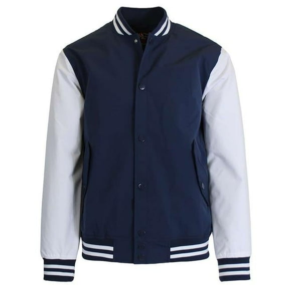 DDI 2374730 Men Lightweight Varsity Jackets, Navy & White - Small & 2X - Pack of 12