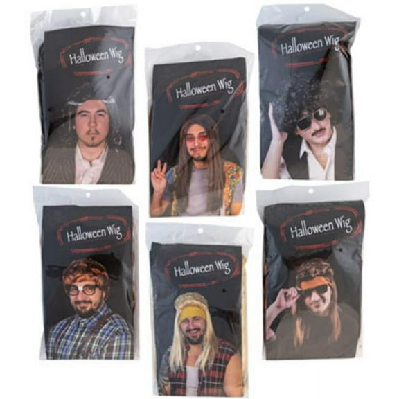 DDI 274227 Mens Halloween Wigs, Assorted Color - Pack of 24