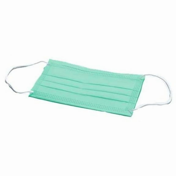 DDI 2381922 3 Ply Face Mask, Green - Case of 2000