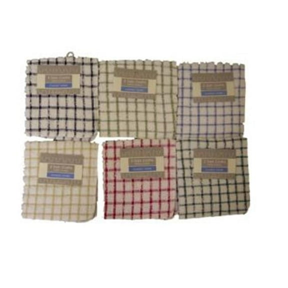 DDI 347130 2pk Yarn Dyed Mono Check Dishcloth Case of 72