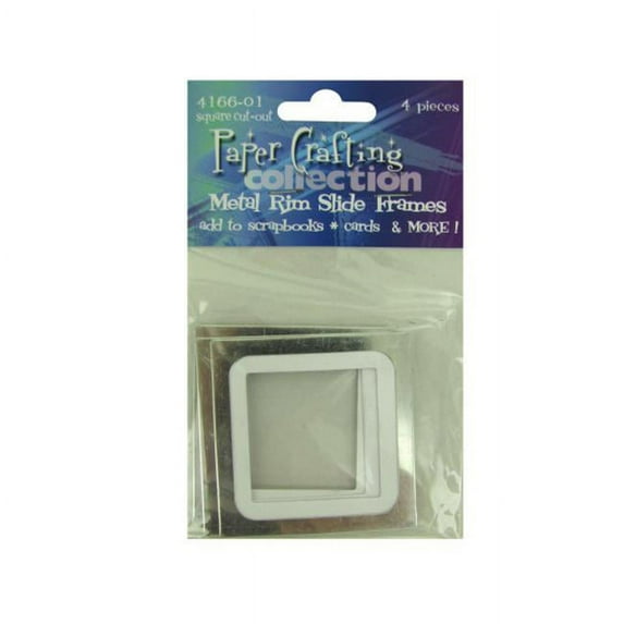 DDI 4 Pc Metal Rim Square Cut-Out Slide Frames Case Of 25