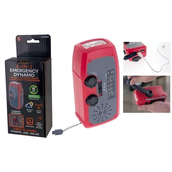 DDI 2387162 4-in-1 Emergency Dynamo Radio - 5 x 2.25 in. - Case of 36